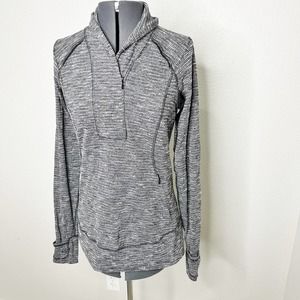Lululemon Think Fast 1/4 Zip Pullover Gray Sweatshirt 8
